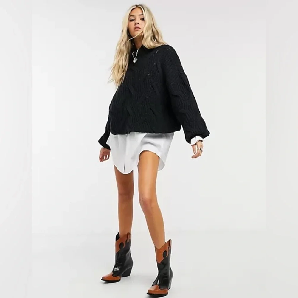 Free People Seasons of Change Sweater Black - Picture 3 of 7